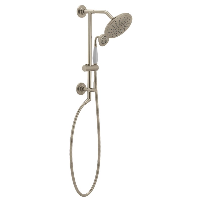Moen Brushed Nickel 8-Inch Fixed Single Function Round Wide Rainshower