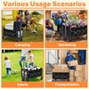 Wagons Carts Foldable,360lbs Collapsible Wagon with Wheels, Lightweight Foldable Wagon
