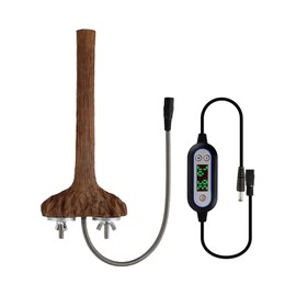 Fenteer Heated Bird Perch Parrot Stand Adjustable Cage Accessories, Resin Bird Warmer Bird Cage Heater for Medium Small Parakeet