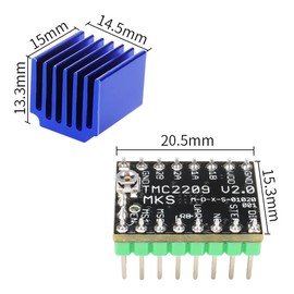 WANGCL Stepper Motor Driver TMC2209 with Heat Sink Excellent Mute Effect for 3D Printer Park MKS Gen L/MKS SGen L/SKR V1.3