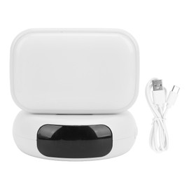 LED Night Light Bluetooth Speaker Alarm Clock Music Player 3 Level Brightness Adjustable Bedside Lamp 270 Degree Rotatable Gift Idea for Girls Boys White