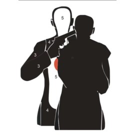 Unbranded Paper Shooting Targets Pack Of 25 Gun Range Hostage Threat Style 34x24