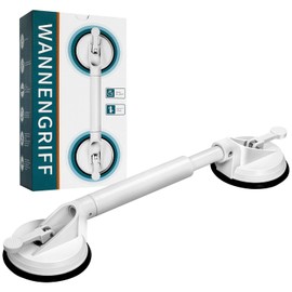 ADEL DREAM Safety Auxiliary Handrail, Non-Slip Safety Grab Bar, Shower Armrest, for Bathroom, for Elderly/Children, Longest: 58Cm Shortest: 46Cm, White, 25 * 13 * 9Cm