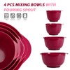BoxedHome Mixing Bowl Set Plastic Salad Bowl Non-Slip Stackable Serving