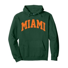 Retro Miami Men Miami Women Vintage Orange Green FL Souvenir Pullover Hoodie