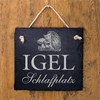 Hedgehog Sleeping Place Sign Slate Engraved Garden Sign Decorative Hedgehog