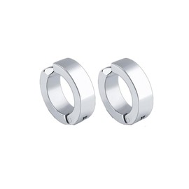 Non-Piercing 4-5 Pairs Stainless Steel Clip-On Earrings No Pierced Earrings Hoop Earrings Boys Huggie Earrings Set, Stainless Steel