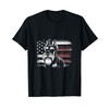 Miniature Schnauzer American Flag USA Flag T-Shirt