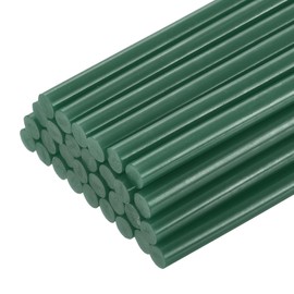 uxcell 30pcs Full Size Hot Glue Gun Sticks 8-inch x 0.27-inch High Sticky Small Hot Glue Sticks for Glue Gun, Dark Green