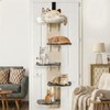 5-Levels Door Hanging Cat Climber, Vertical Door-Mounted Cat Tree Tower