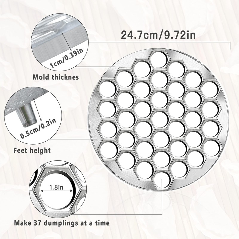 Worldity Ravioli Dumpling Mold, Food Grade Safe Dumplings Maker, Russian