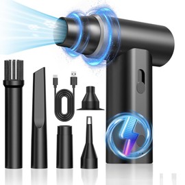 Compressed Air Duster, 130000RPM Handheld Cordless Mini Jet Blower, Rechargeable Brushless Motor Electric Air Blower for Cars Computers Keyboards Cameras