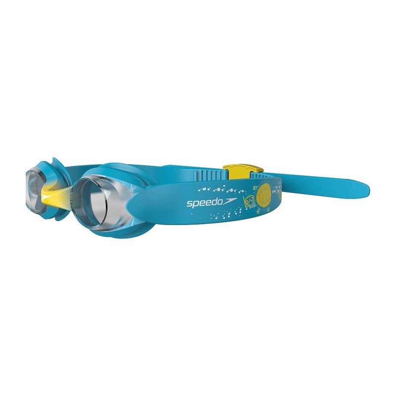 Speedo Infant Sea Squad Illusion Swimming Goggles, Turquoise/Yellow/Clear, One Size