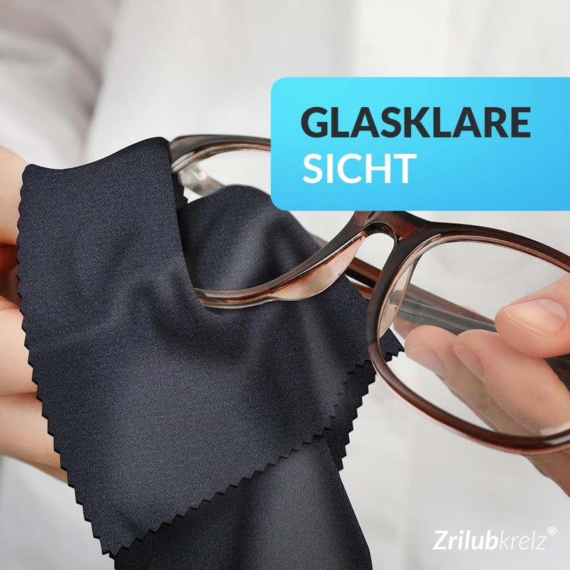 Zrilubkrelz® 8 Glasses Cleaning Cloths in Optician Quality - 20