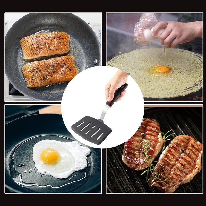 KCKHFA Silicone Wide Spatula, Slotted Turner for Cooking or Baking,