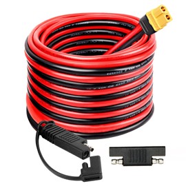 MOOKEERF 10AWG SAE to XT60 Connector Extension Cable 15FT, XT60 Female to SAE Cable With Polarity Reverse Adapter for Portable Power Station Solar Panel Generator