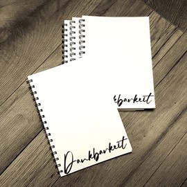 Dankbarkeitstagebuch von LeMon, 1 Woche pro Doppelseite, spiralisiert