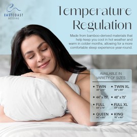 East Coast Bedding Waterproof Mattress Protector Pad - Size 44" x 75" Inch, Viscose Derived from Bamboo, Ultra Soft, Breathable, Washable Bed Mattress Cover for Comfort & Protection