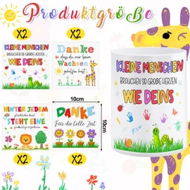 8Pcs Aufkleber für den Blumentopf Danke Dass Erzieherin Lehrerin Danke Sticker,Dankesworte,Kindergarten Abschiedsgeschenk,Erzieherin Geschenk für Fenster und Glastüren