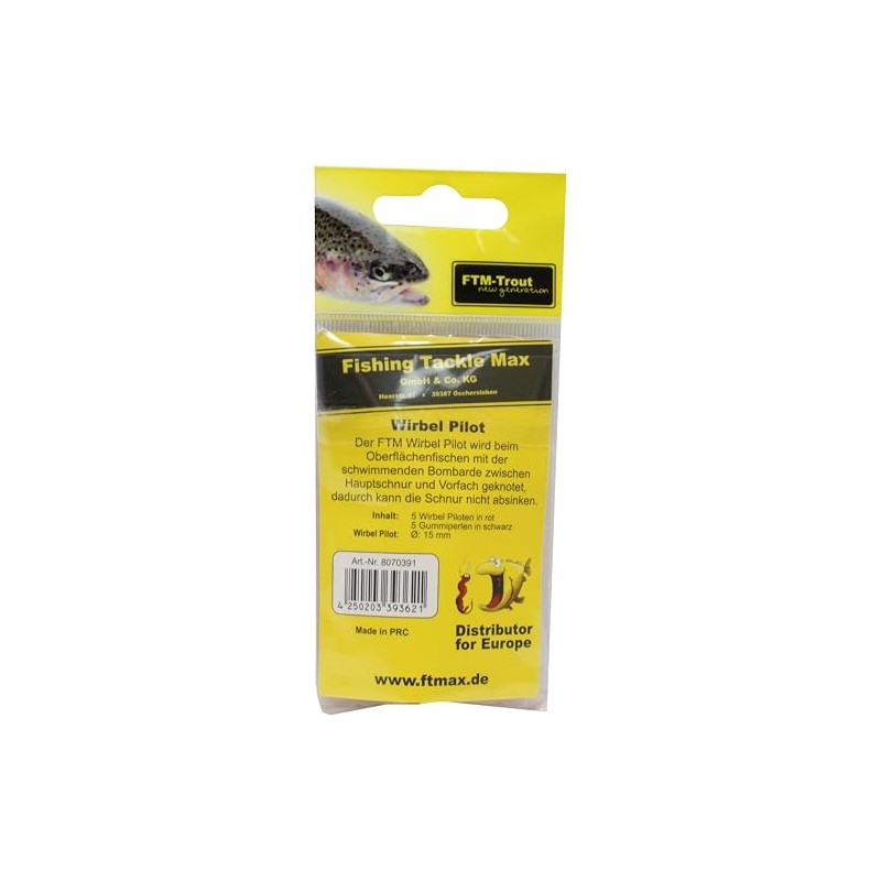 FTM Pilot Swivel Red Diameter 15 mm / Pack of