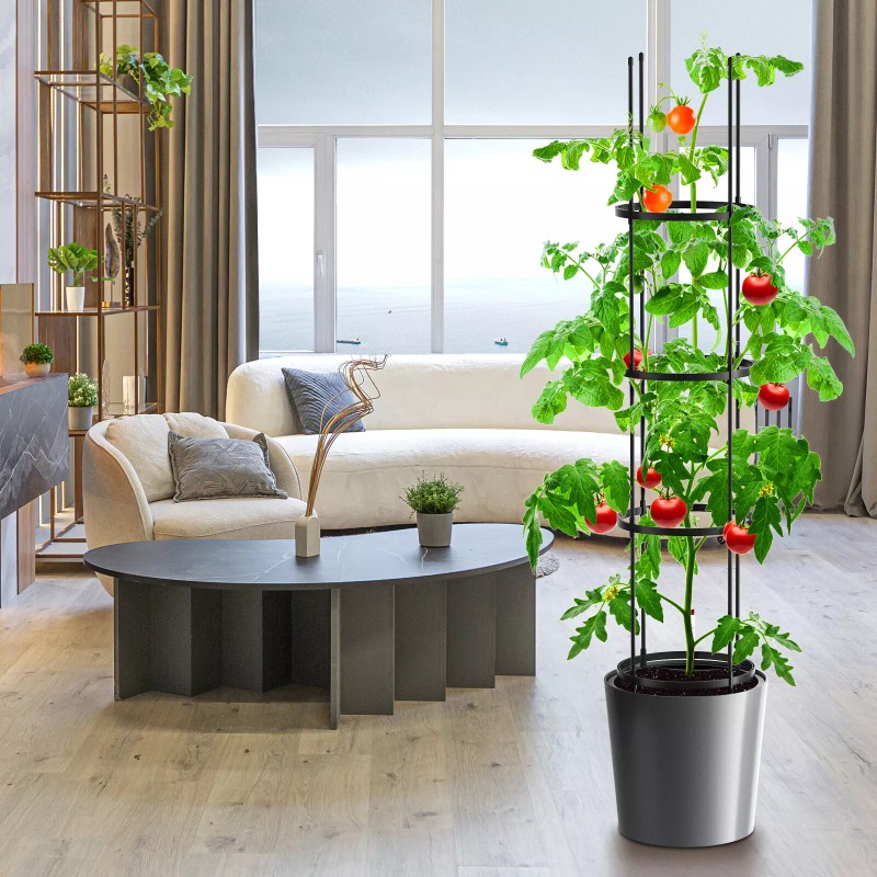 Docred Tomato Planter Boxes with Trellis Wheel 63" Self-Watering Tomato