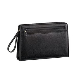 Hirano KBN25825 Toyooka Craftsmanship Domestic Second Bag, Genuine Leather, A5 Size, Stylish, Simple, Clutch Back, Formal, Men's, Wedding, Business, Horizontal Type, 11.4 inches (29 cm), Black