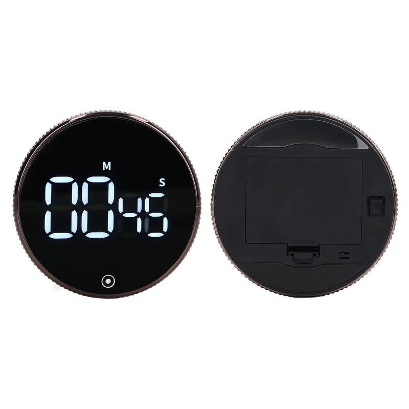 Kitchen Timer Rotating Silent Magnetic Suction Kids Study Timer LED