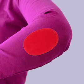 SEWACC 2pcs Elbow Cloth Sweater Jacket Repair Patch Clothing Applique Patches Sew Patch Flannel Red