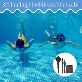 Swimming Parachute Resistance Training Equipment - Swimming Resistance Training Set | Swimming Aquatic Resistance Belt Stationary Trainer, Swim Parachute Swim Accessory for Swim Training
