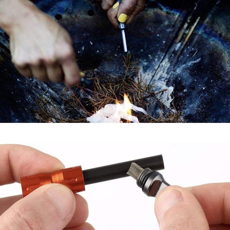 Jzhen Outdoor Fire Steel Flint Survival Extremely Strong Spark Flight,