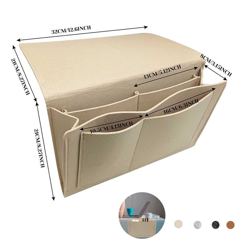 Amdonalo Bedside Organiser Bedside Pocket Bed Pocket Sofa Bedside Felt