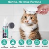Waterless Cat Shampoo with Cat Brush, Cat Dry Shampoo, No