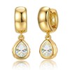 POAIIU Chunky Gold Earrings for Women Dangle Drop 14K Plated