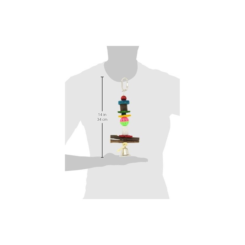 Karlie Flamingo 88562 Lava Wood Bell Large, 32 cm Bird'S