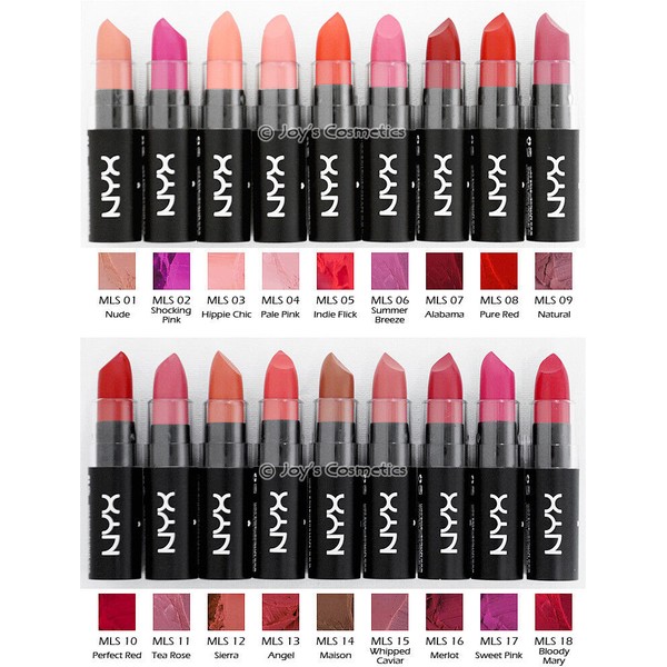 3 NYX Matte Lipstick - MLS "Pick Your 3 Color"   *Joy's cosmetics*