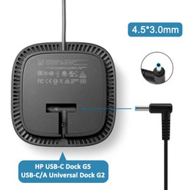 FLGAN 120W 6,15A Ladegerät Netzkabel 710415-001 L41856-001 für HP USB-C Dock G5 5TW10UT 5TW10AA 5TW10AA#ABB 5TW10UT#ABA USB-C/A Universal Dock G2 5TW13AA HP Omen 15-5000 15-5100 15-5200 laptops