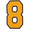 1 Pcs 8.0" Yellow Chenille Number Patches, Iron On or