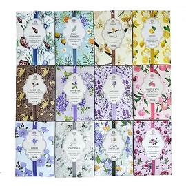 12 Scents Scented Sachets - 12 Pack, Long-Lasting Home Fragrance Sachet Bags, Large Fresh-Scented Packets, Sachets for Drawers and Closets