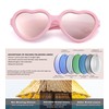 NULOOQ Kids Heart Sunglasses for Girls – Cute Polarized Flexible