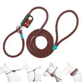 Walktime,Slip Lead Dog Leash,Dog Harness and Leash Set for Walking - Head Collar with Rope Leashes for Pulling - DIY Dogs Scarf