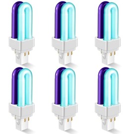 Qualirey 6 Pack 41050 7W Replacement Bulb, Upgraded 2 Color Bug Zapper Bulbs Compatible with Dynatrap DT1050 DT1100 DT1250, 1/2 Acre Mosquito UV Light Trap Replacement Bulb