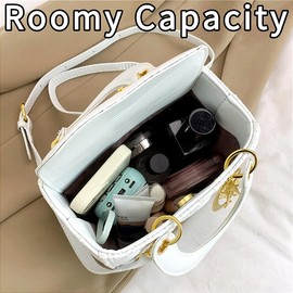 Quilted Crossbody Bags for Women Small Vintage Square Box Purse Boho Shoulder Handbags with Chain and Zipper, Black, Fashion & Cute