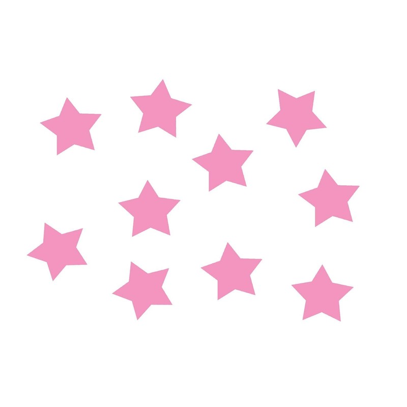 Miniblings 10 Iron-On Transfers Star 25 mm Flock Stars Colours