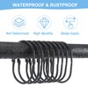 Goowin Shower Curtain Rings, 12 Pcs Shower Curtain Hooks, Oval