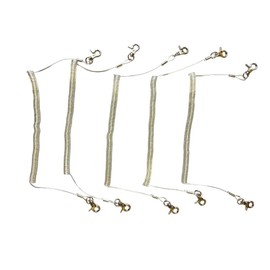 Nobi Wire Slim Holder (Clear) with Hooks, Spiral Cord, Drop Prevention, Anti-Theft, Key Chain, Elastic Strap, Stretchable, Coil Hook, Coil Strap (Clear)