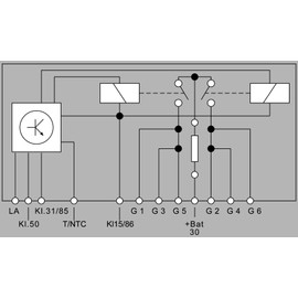 HELLA 4RV 008 188-071 Control Unit, glow plug system - 12V - 12-pin connector - Pre-Glow Time: 9sec. - after-glow capable - with external temperature measurement