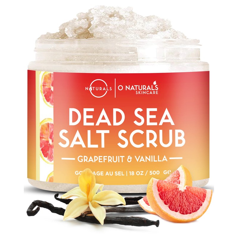 O Naturals Invigorating Grapefruit Vanilla Dead Sea Salt Face Body