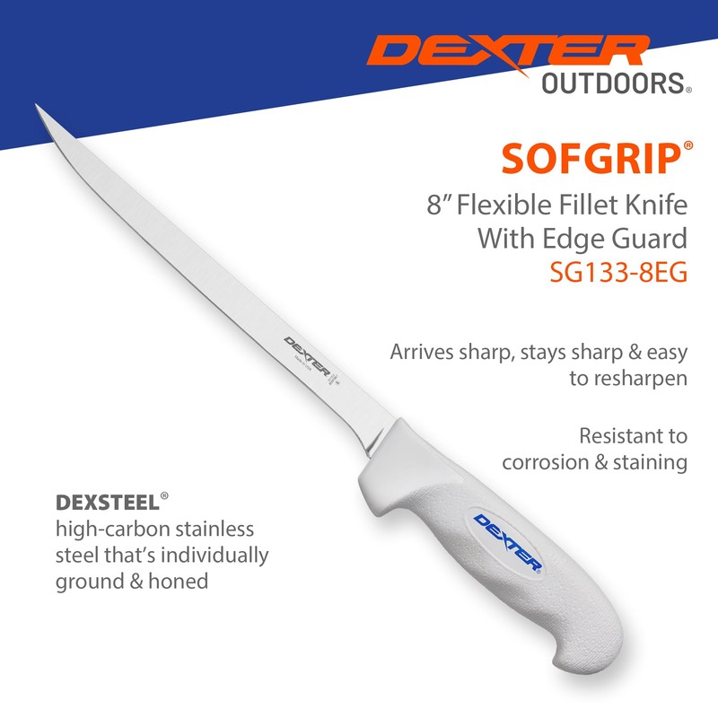 Dexter Outdoors 8" SOFGRIP Flexible Fillet Knife | Includes Edge