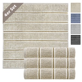 Lashuma gestreifte Handtücher 50x50 cm für die Küche, Luzern Küchentücher Beige