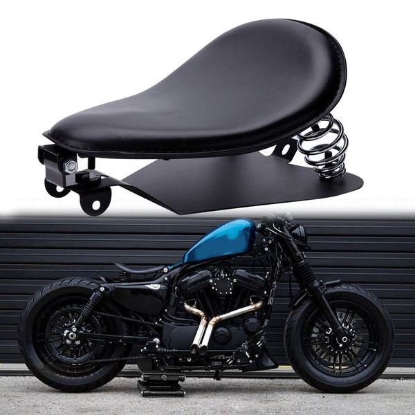 Custom Black Motorcycle Cushion Spring Solo Seat Baseplate Mounting Bracket